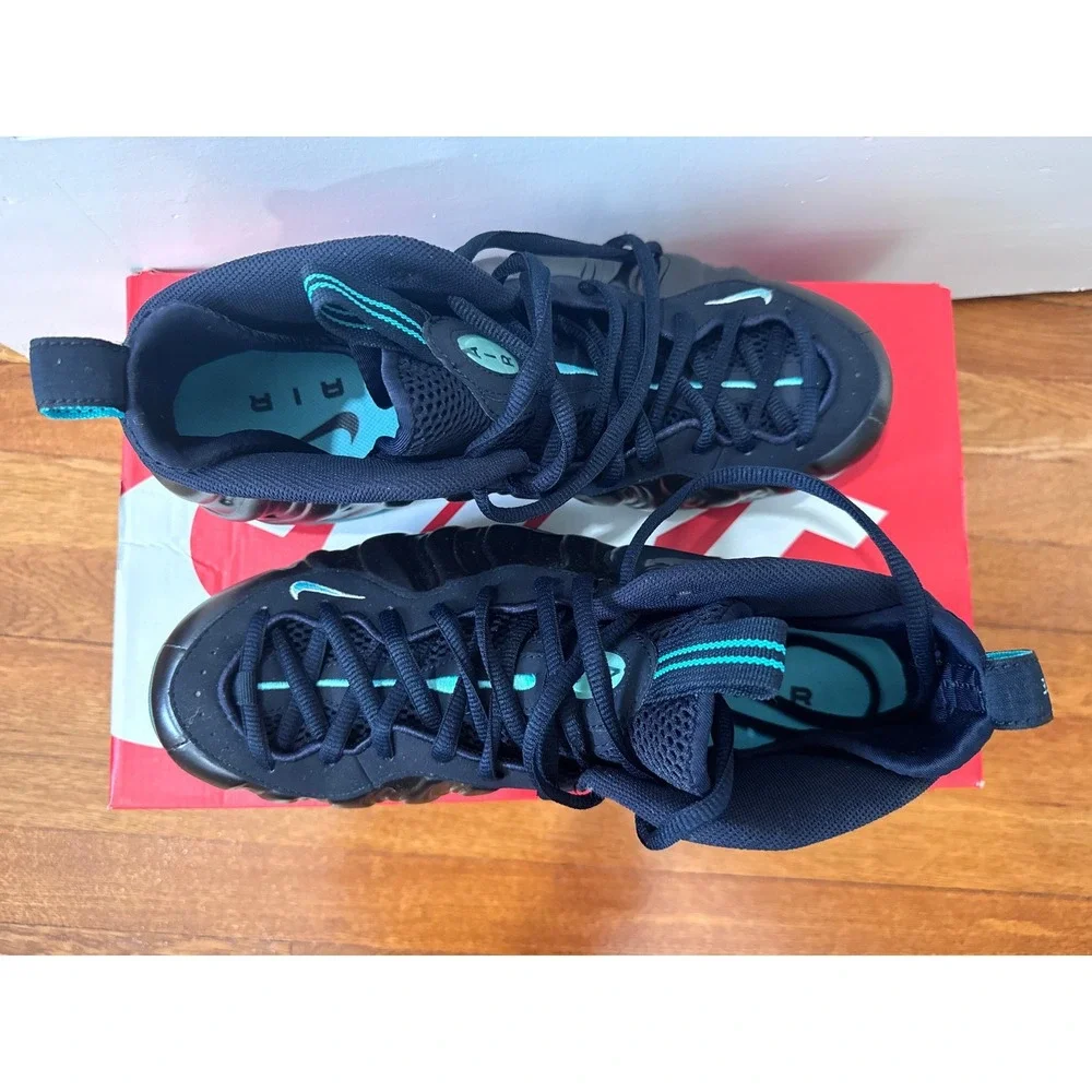 NO BOX Nike Air Foamposite Pro Hyper Cobalt Black Teal 624041-402 Mens Size 12